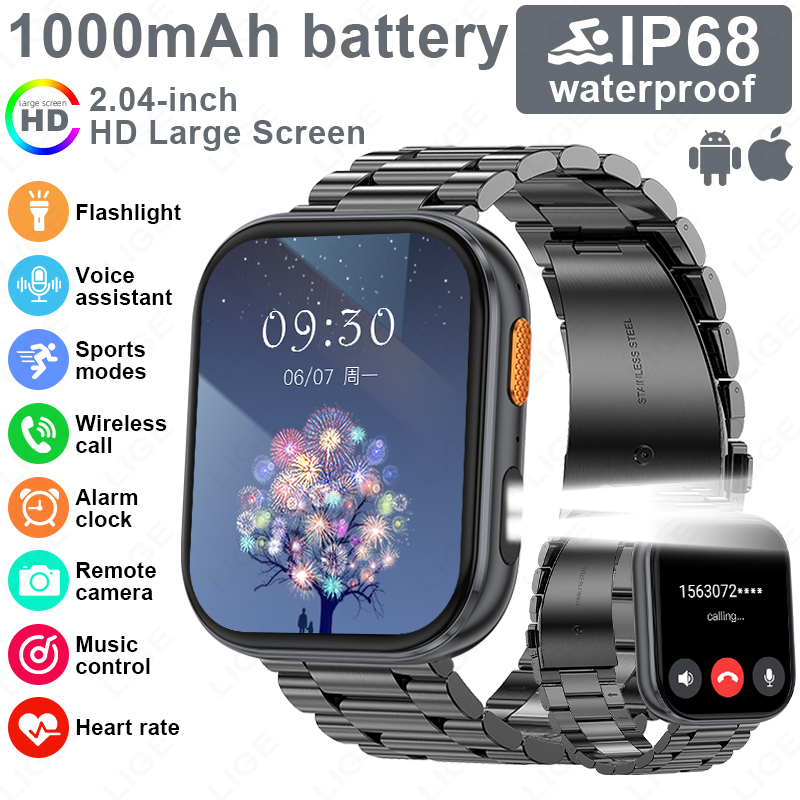 Luxury Watch On Wrist - LIGE Nowy Wojskowy Zegarek Smartwatch Męski