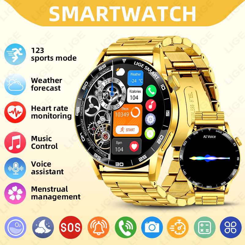 Luxury Watch On Wrist - LIGE Luksusowy Smartwatch Dla Kobiet i
