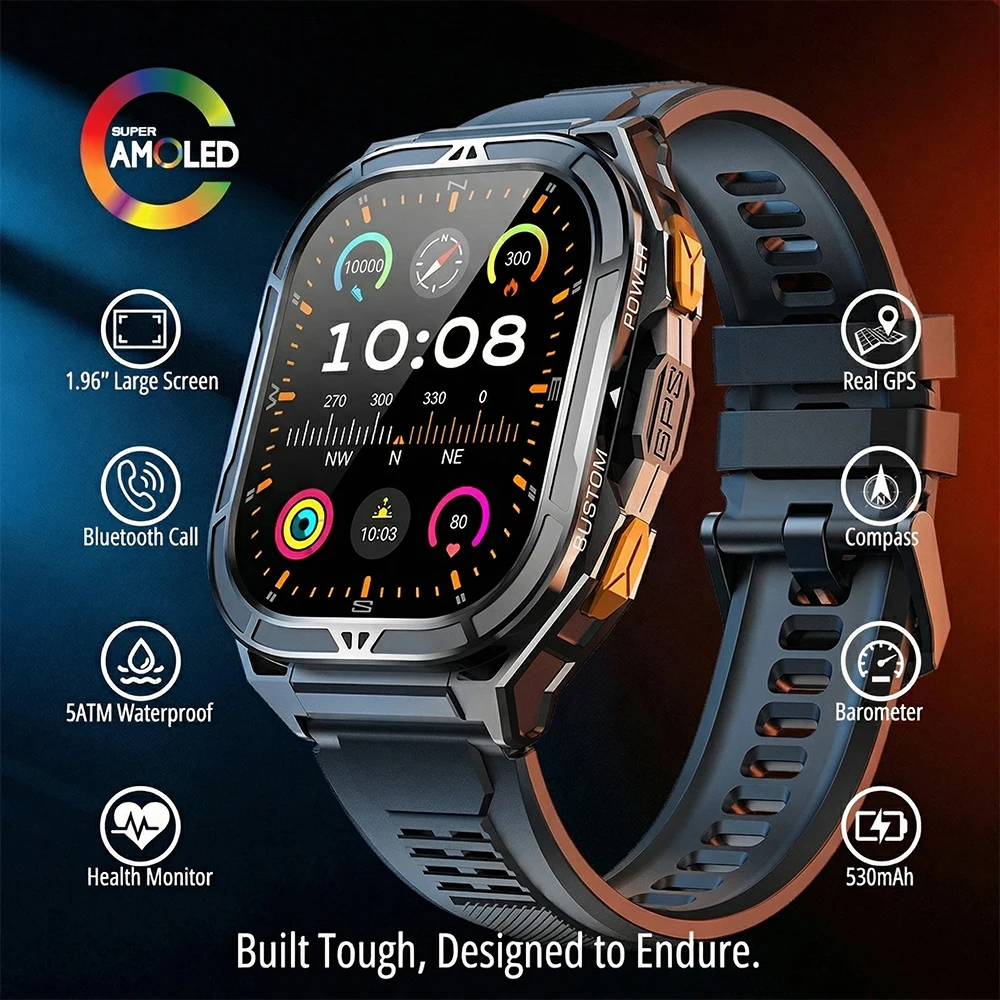 Luxury Watch On Wrist - Luksusowy smartwatch AMOLED z GPS, wodoodporny