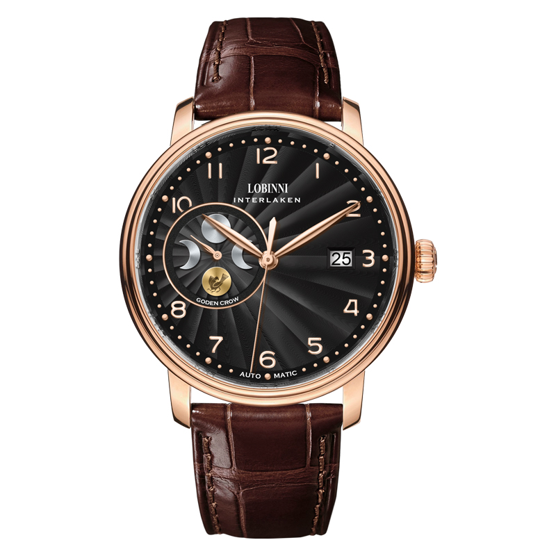 Luxury Watch Japan Brand - LOBINNI Męski Zegarek Automatyczny Mechaniczny z