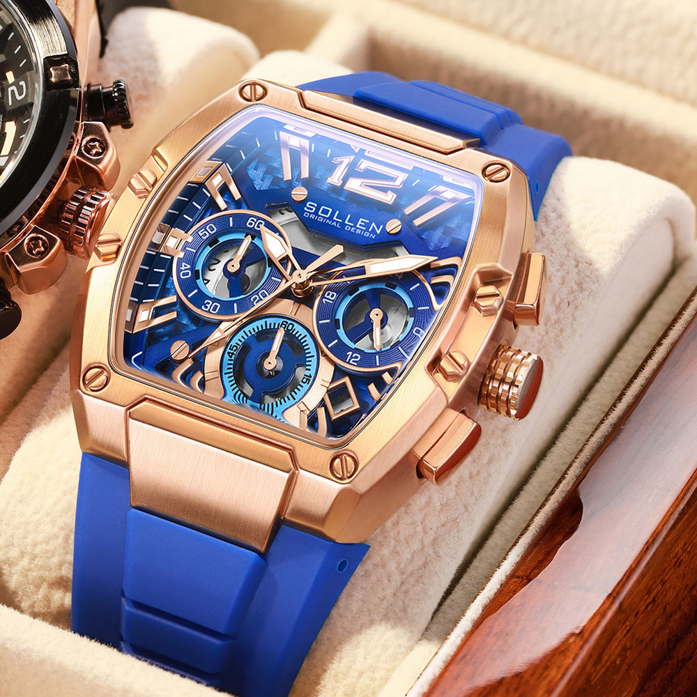 Luxury Watch Japan Brand - SOLLEN Luksusowa Marka Japoński Kwarcowy Zegarek