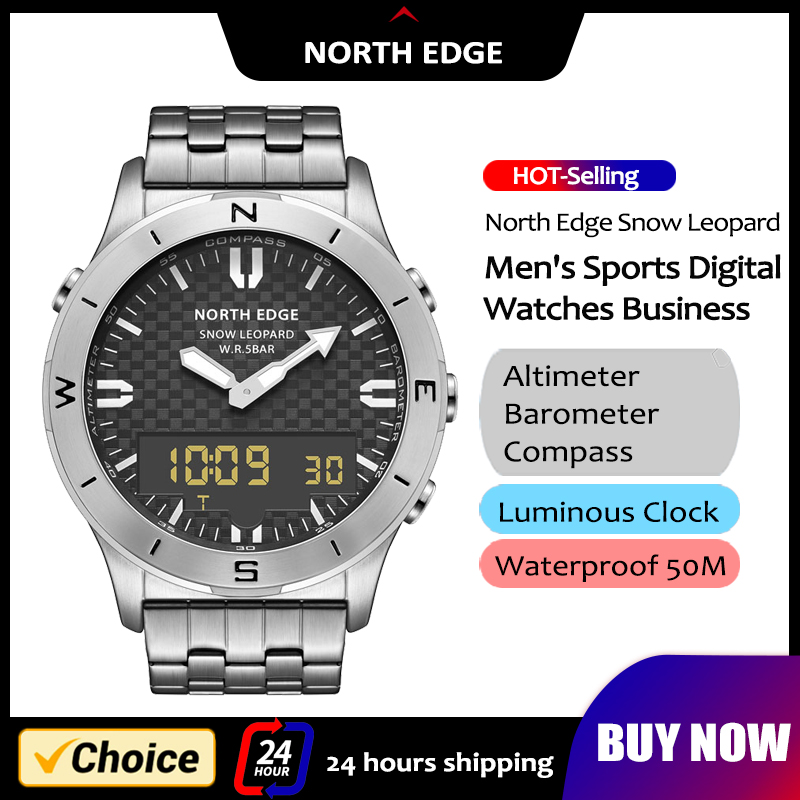 Luxury Watch On Wrist - NORTH EDGE męski sportowy zegarek cyfrowy