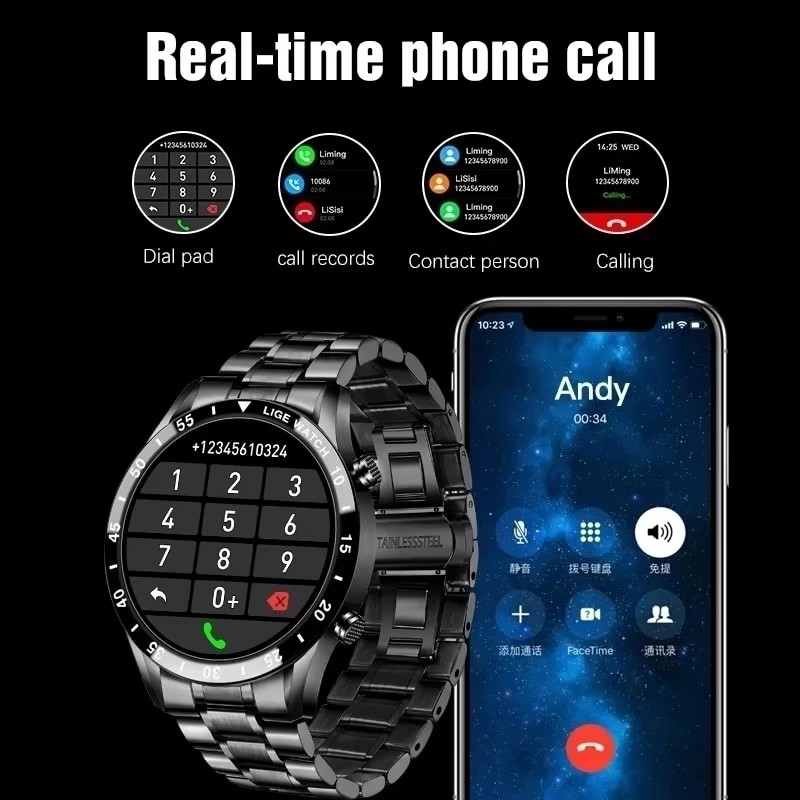 LIGE Nowy Smartwatch z Funkcją – Luxury Watch On Wrist recenzja i cena