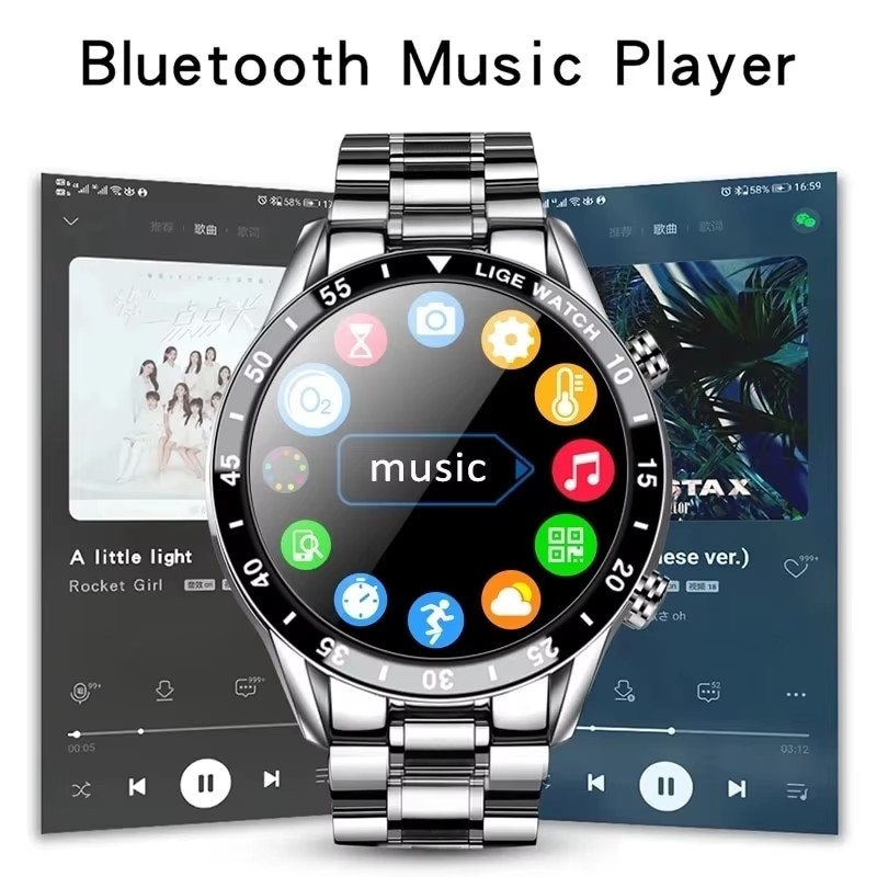LIGE Nowy Smartwatch z Funkcją – Luxury Watch On Wrist recenzja i cena