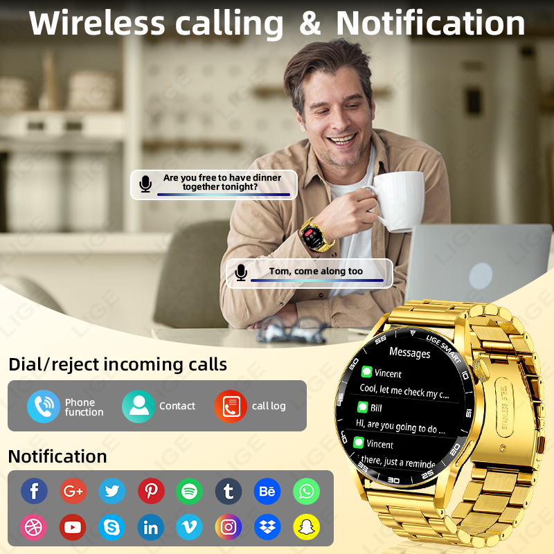 LIGE Luksusowy Smartwatch Dla  – Luxury Watch On Wrist recenzja i cena