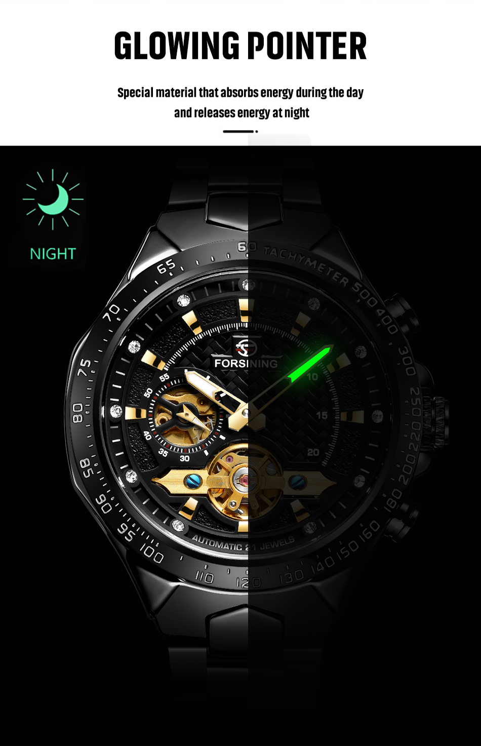 ır Forsining Diamond Skeleton  – Luxury Watch And Price recenzja i cena